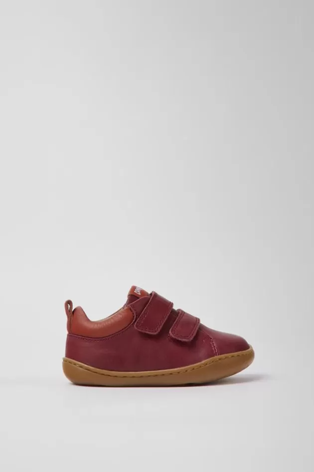 Flash Sale Camper Bordeaux Leren Kinderschoenen