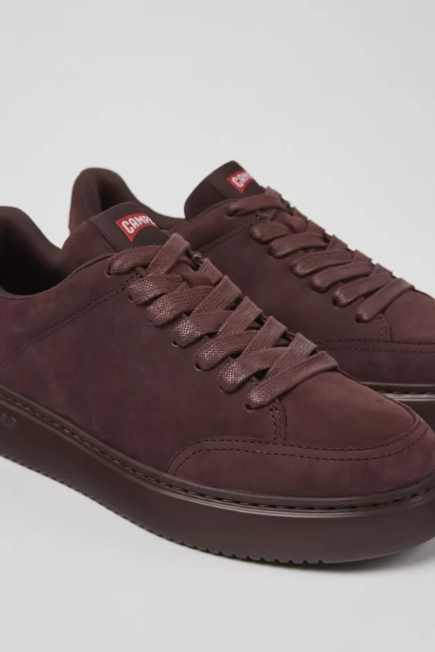 Fashion Camper Bordeaux Nubuck Damessneakers