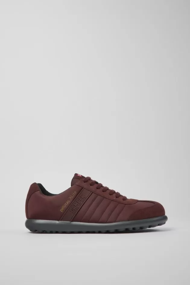 Discount Camper Bordeaux Textiel En Nubuck Herenschoenen