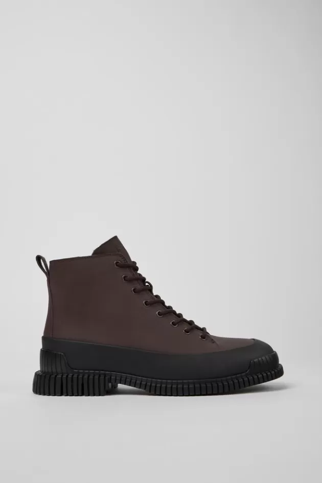 Flash Sale Camper Bruin Met Zwarte Leren Veterboots Voor Heren