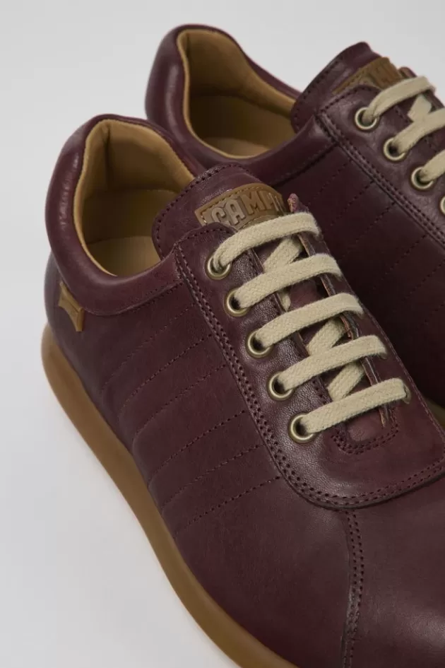 New Camper Bruine Herenschoenen Van Plantaardig Gelooid Leer