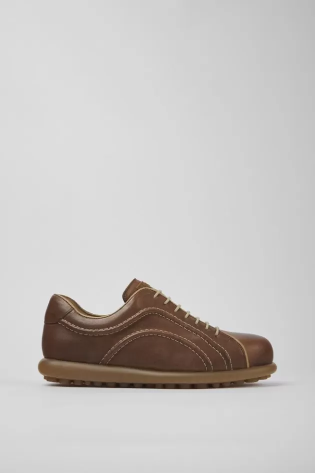 Shop Camper Bruine Herenschoenen Van Plantaardig Gelooid Leer