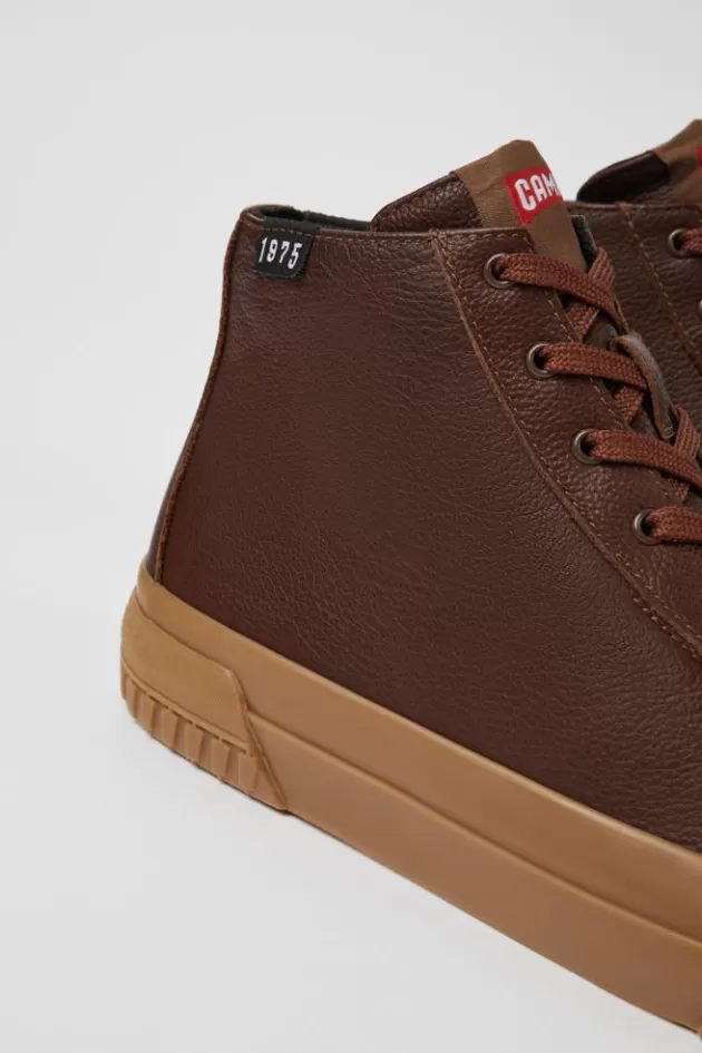 Discount Camper Bruine Leren Boots Voor Dames
