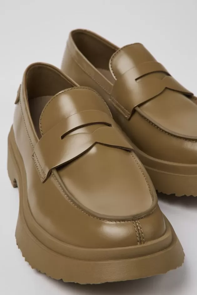 Clearance Camper Bruine Leren Damesloafer