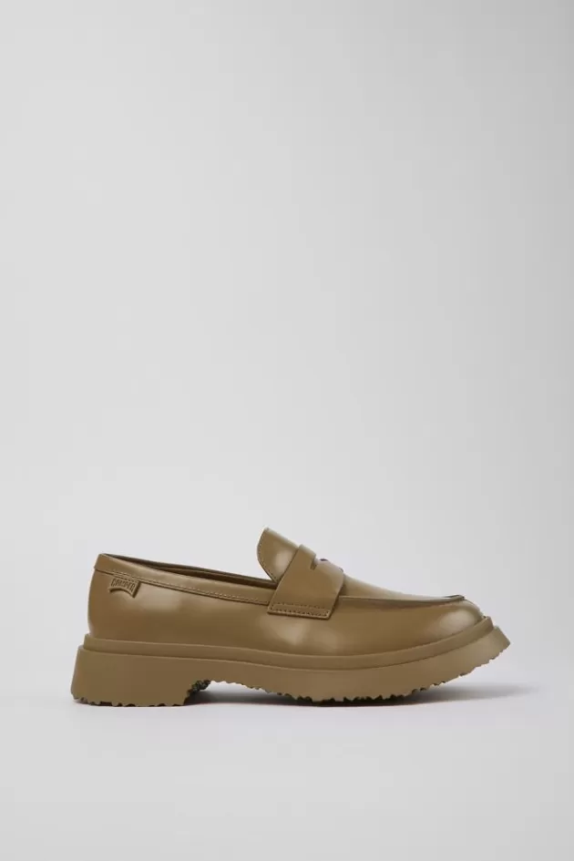 Clearance Camper Bruine Leren Damesloafer
