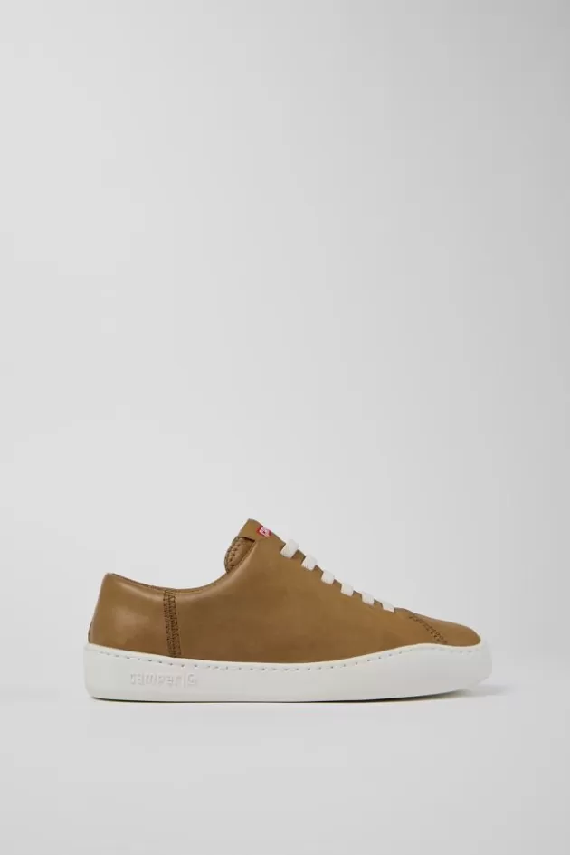 Cheap Camper Bruine Leren Damessneaker