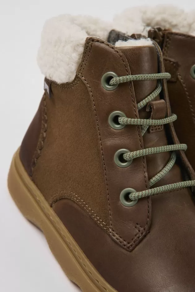 Shop Camper Bruine Leren En Nubuck Kinder-Enkelboots