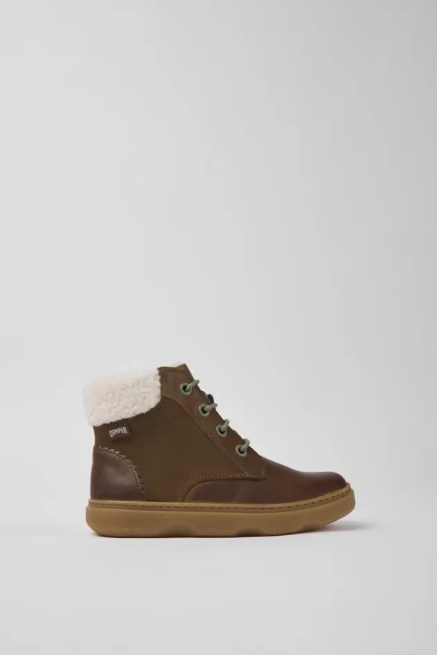 Shop Camper Bruine Leren En Nubuck Kinder-Enkelboots
