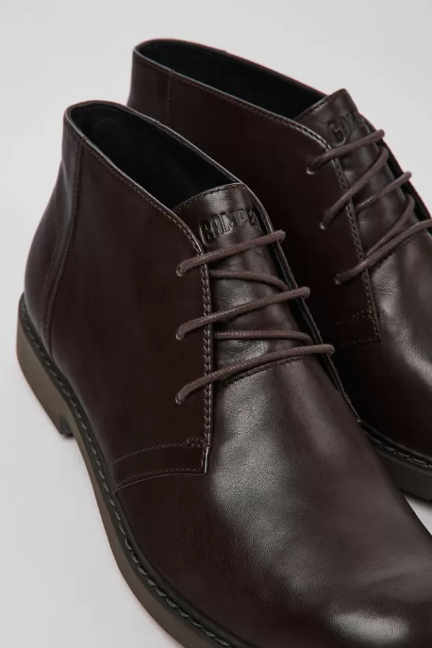 Discount Camper Bruine Leren Enkelboots Voor Heren