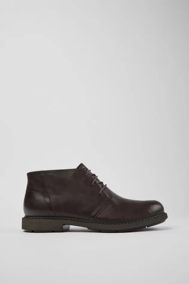 Discount Camper Bruine Leren Enkelboots Voor Heren