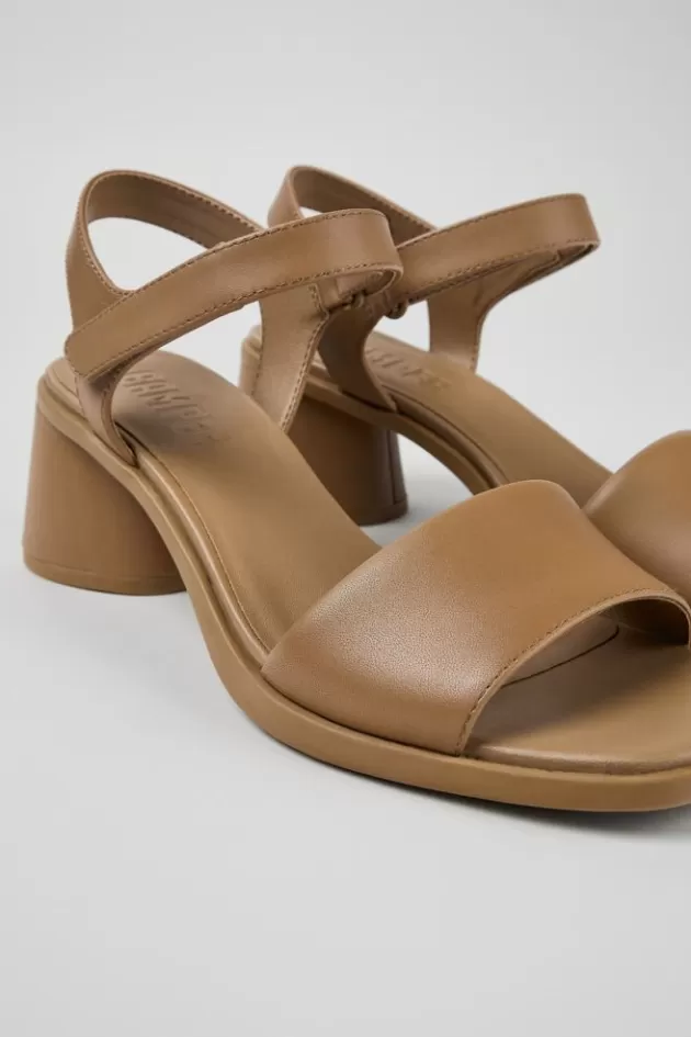 Best Sale Camper Bruine Leren Haksandaal Voor Dames