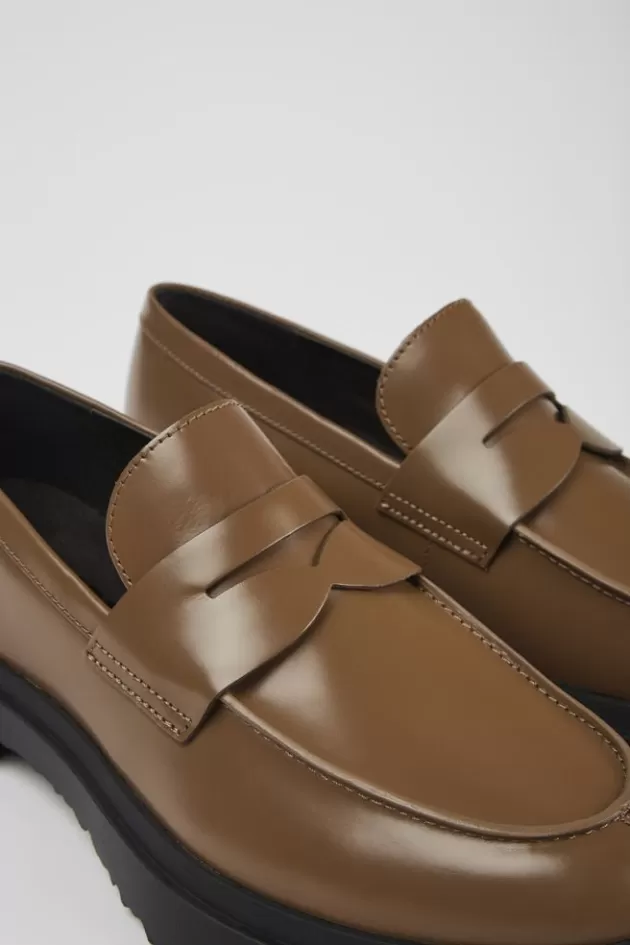 Store Camper Bruine Leren Herenloafers