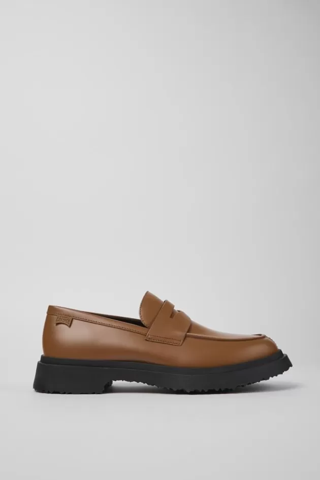 Best Camper Bruine Leren Herenloafers