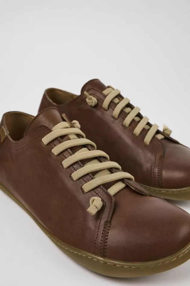 Fashion Camper Bruine Leren Herenschoenen Voor Heren