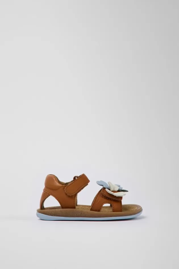 Clearance Camper Bruine Leren Kindersandalen