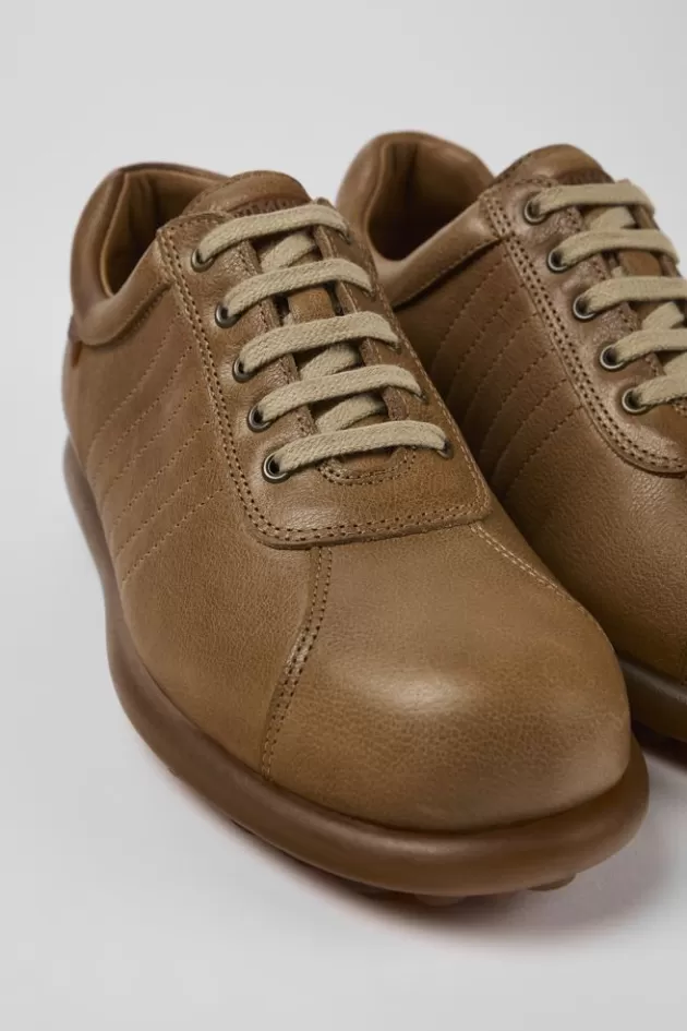 Outlet Camper Bruine Leren Schoen Voor Dames