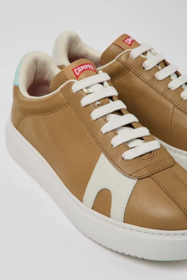 Best Sale Camper Bruine Leren Sneaker Voor Heren