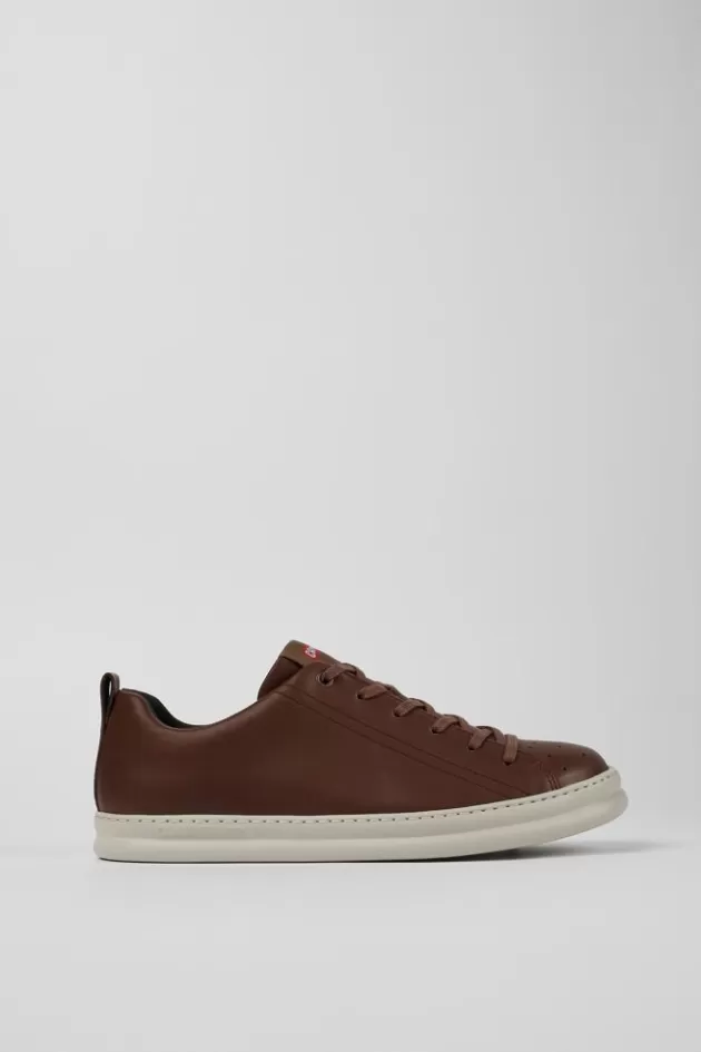 Cheap Camper Bruine Leren Sneaker Voor Heren