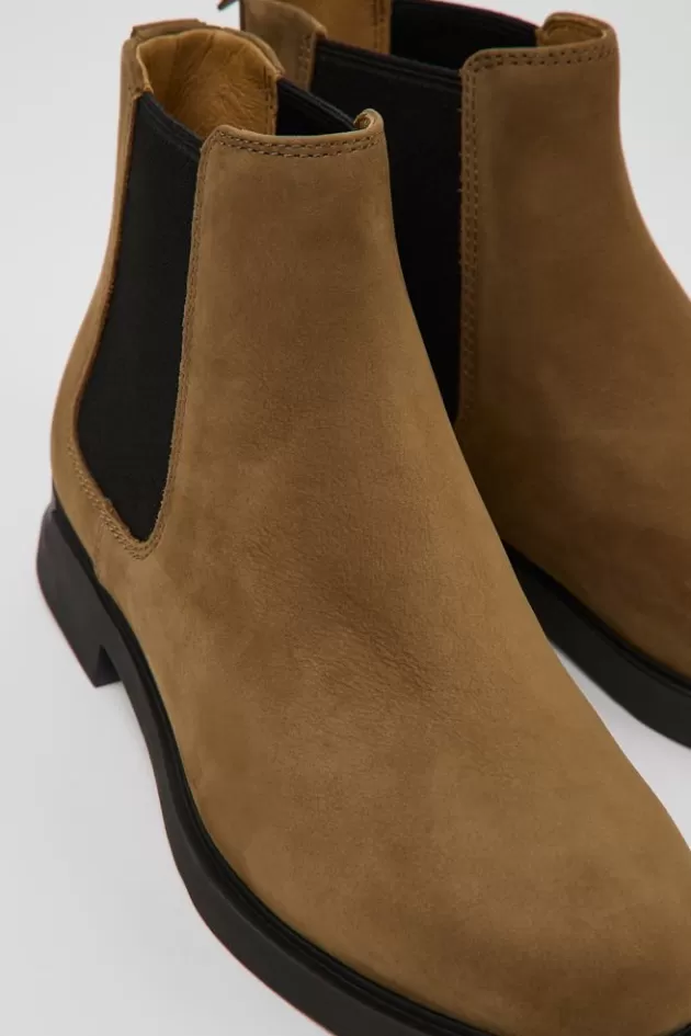 Online Camper Bruine Nubuck Chelseaboots Voor Dames