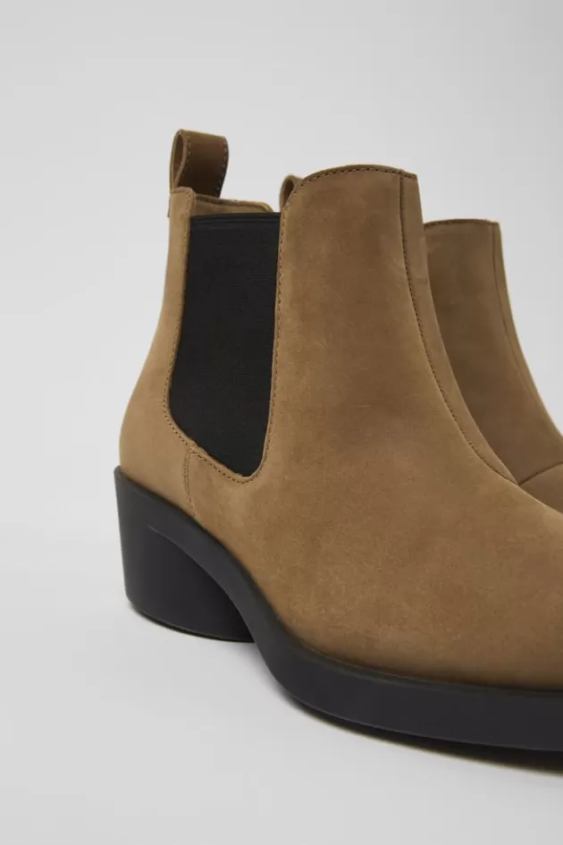 Flash Sale Camper Bruine Nubuck Enkellaarzen Voor Dames