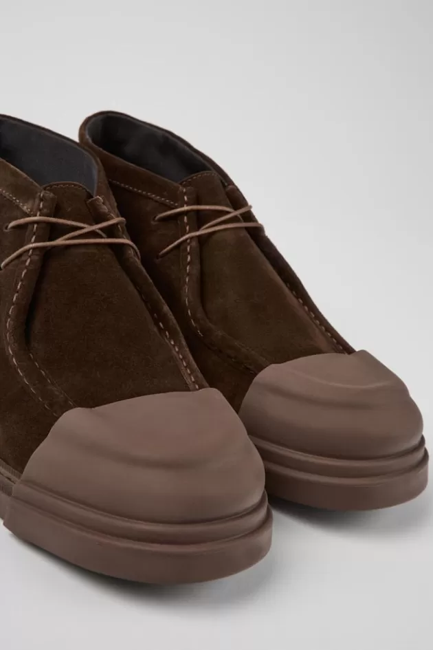Online Camper Bruine Nubuck Herenschoenen