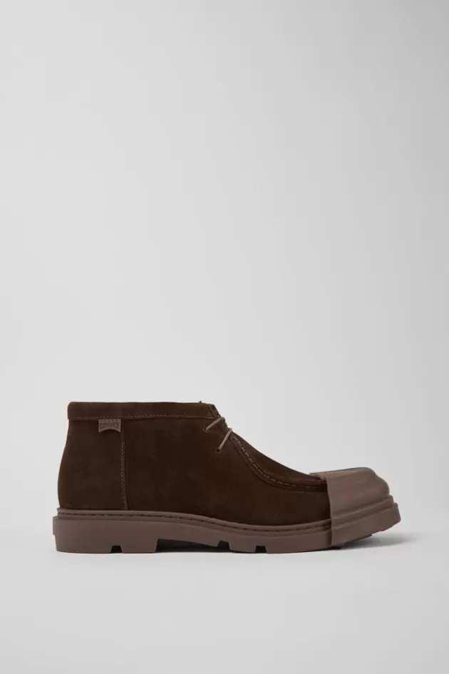 Online Camper Bruine Nubuck Herenschoenen