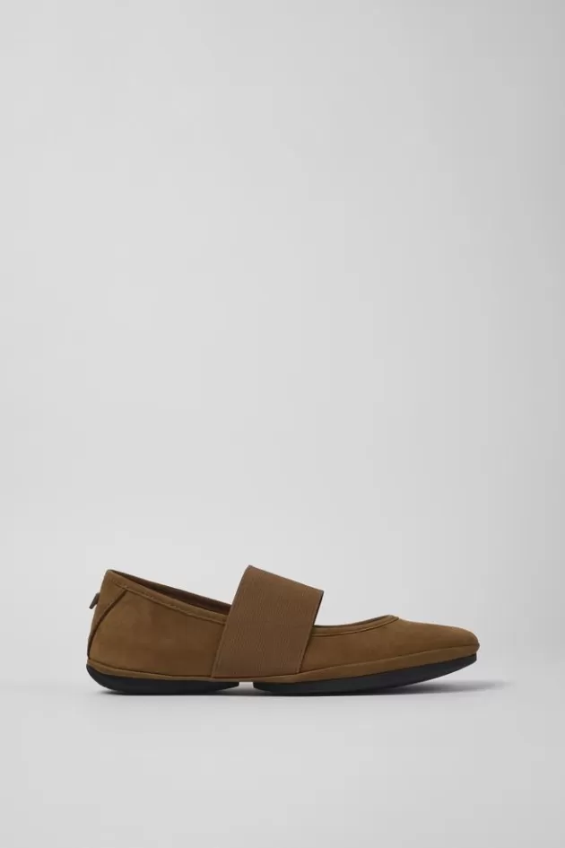 Cheap Camper Bruine Nubuck Mary Jane-Schoen Voor Dames