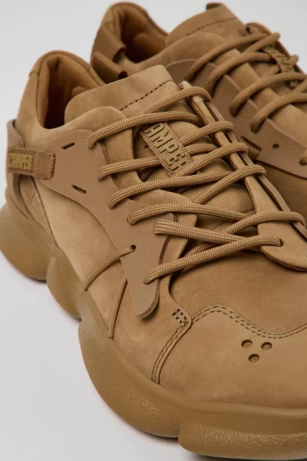 Best Camper Bruine Sneaker Van Nubuck/Textiel Voor Dames