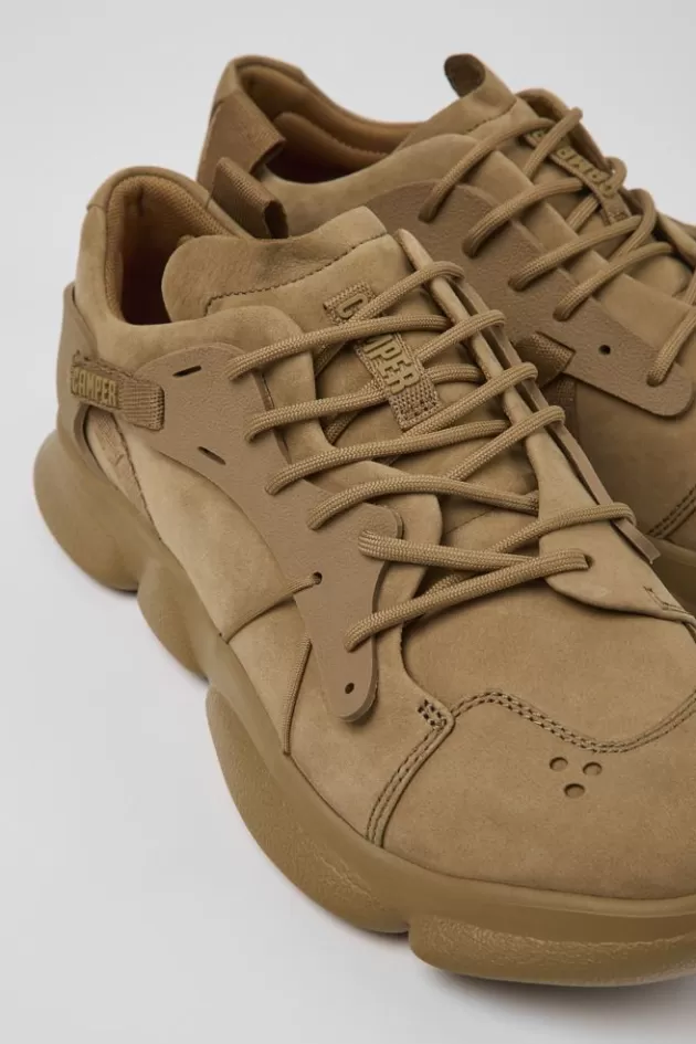 Hot Camper Bruine Sneaker Van Nubuck/Textiel Voor Heren