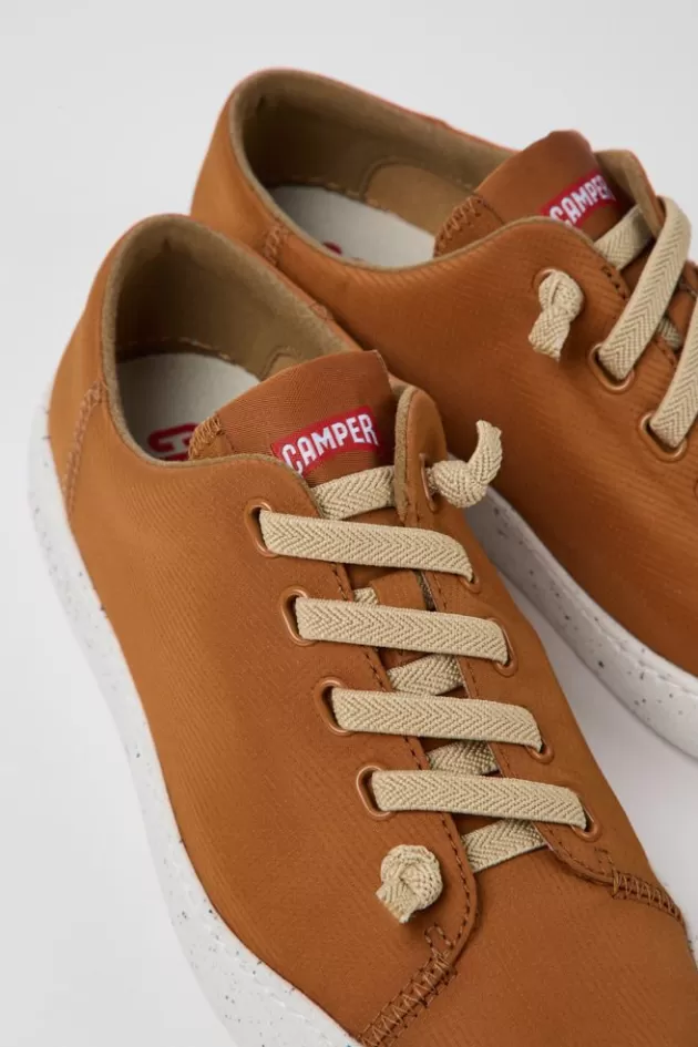 Shop Camper Bruine Stoffen Damessneakers