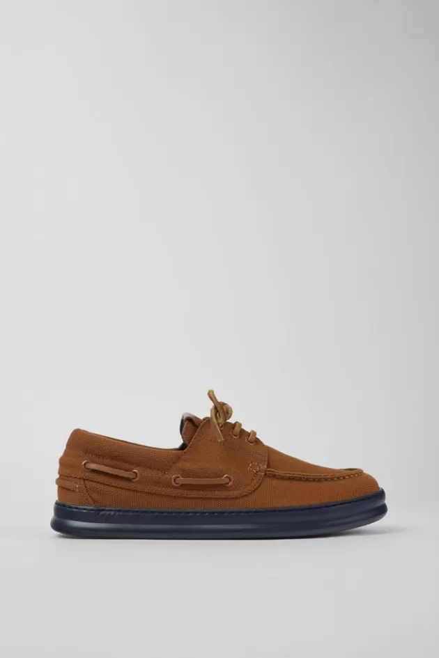 Clearance Camper Bruine Stoffen Herensneakers