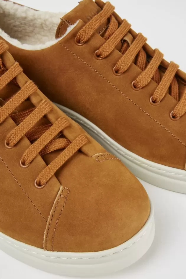 Online Camper Bruine Suede Sneakers