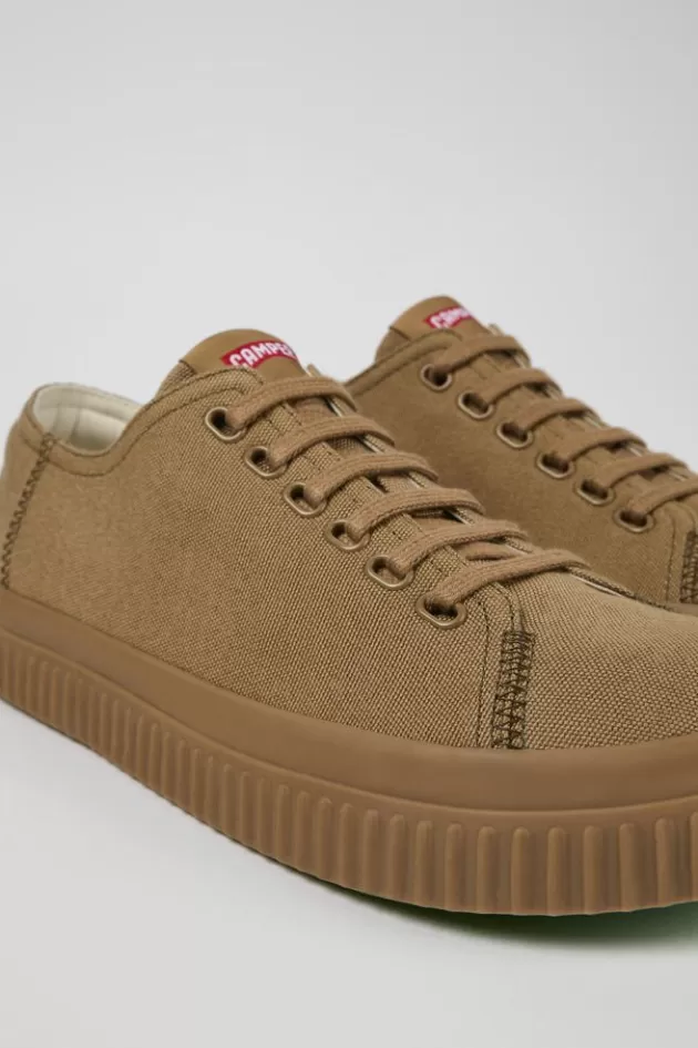Outlet Camper Bruine Textiel Basketbalschoen Voor Heren
