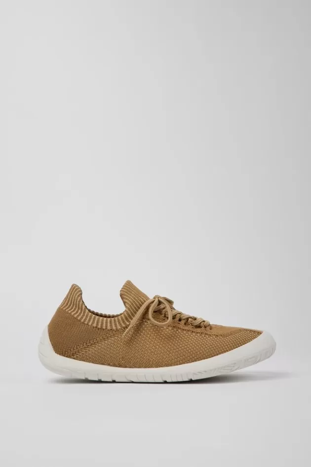 Outlet Camper Bruine Textiel Sneaker Voor Dames