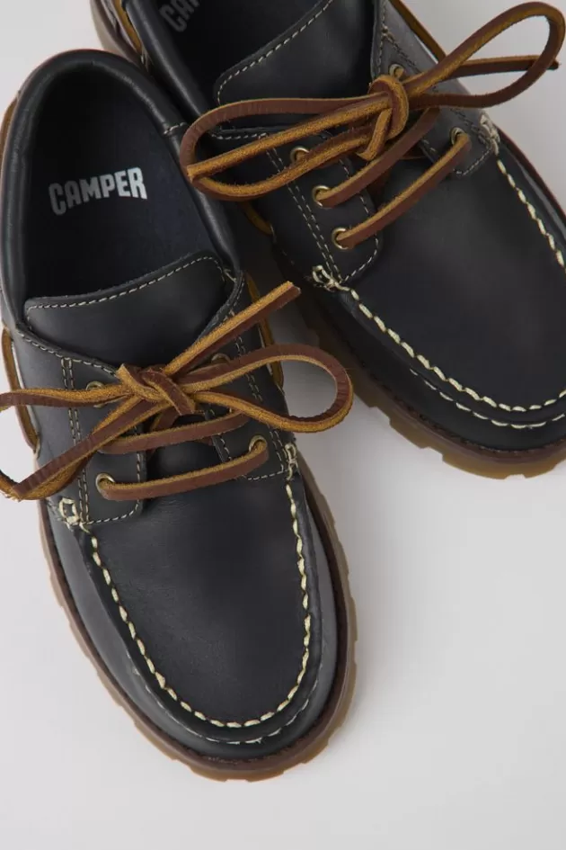 Cheap Camper Donkerblauwe Leren Kinderschoenen
