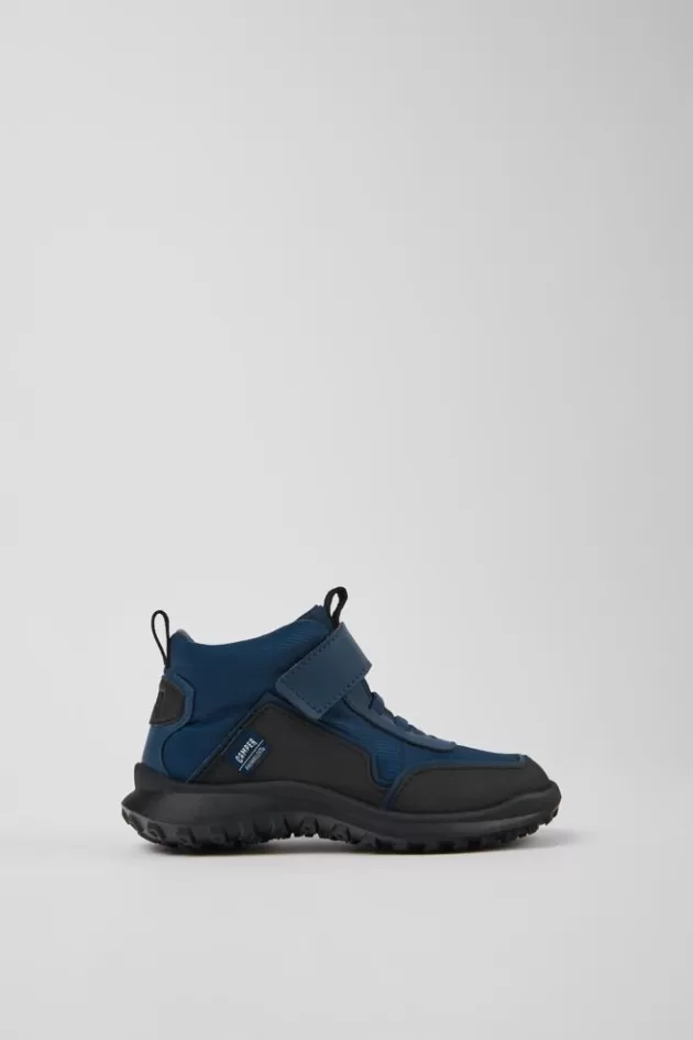 Cheap Camper Donkerblauwe Stoffen En Leren Kinder-Enkelboots