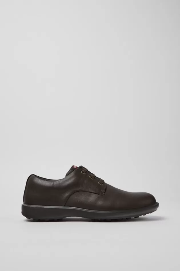 Clearance Camper Donkerbruine Blucher-Herenschoenen