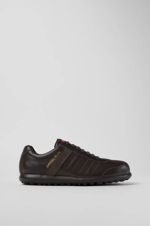 Sale Camper Donkerbruine Leren Herenschoenen