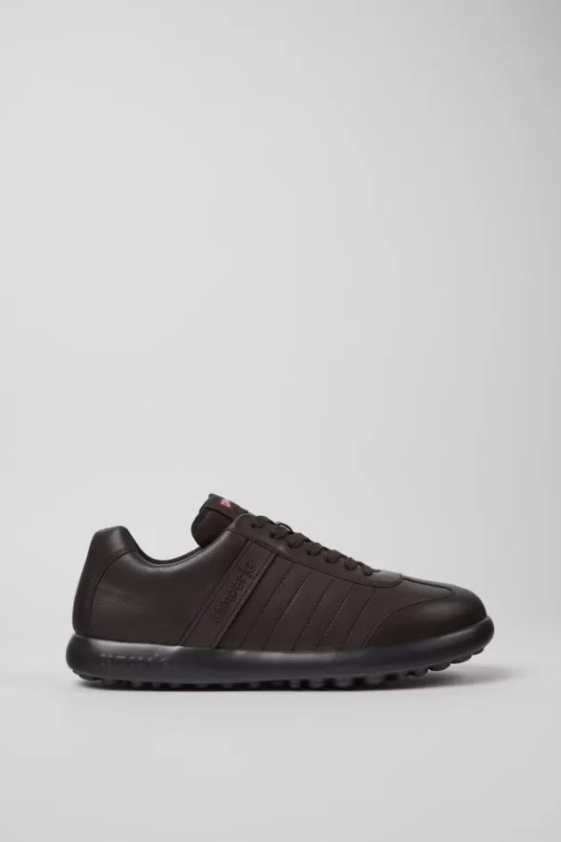 Cheap Camper Donkerbruine Leren Sneakers Voor Heren