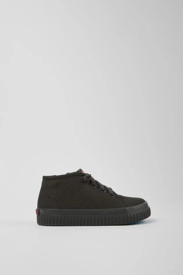 Sale Camper Donkergrijze Stoffen Kindersneakers