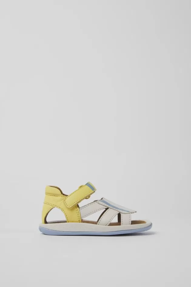 Flash Sale Camper Geel-Witte Leren Kindersandalen