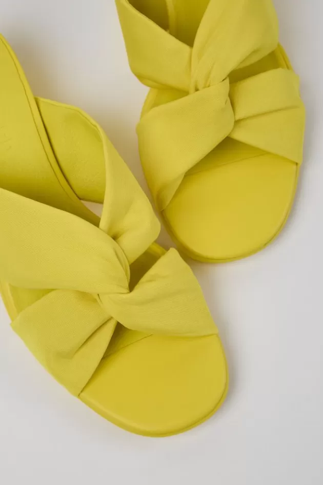 Outlet Camper Gele Damessandalen Van Gerecycled Pet