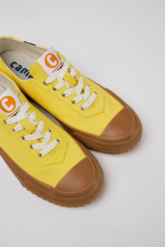 Clearance Camper Gele Damessneakers Van Gerecycled Katoen