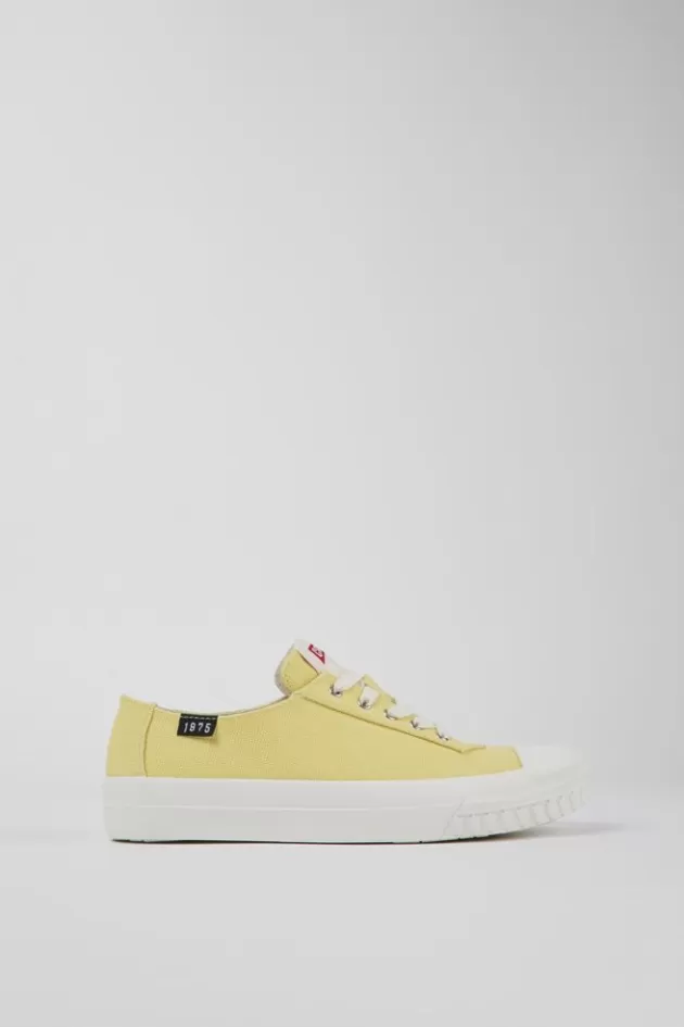 Online Camper Gele Damessneakers Van Gerecycled Katoen