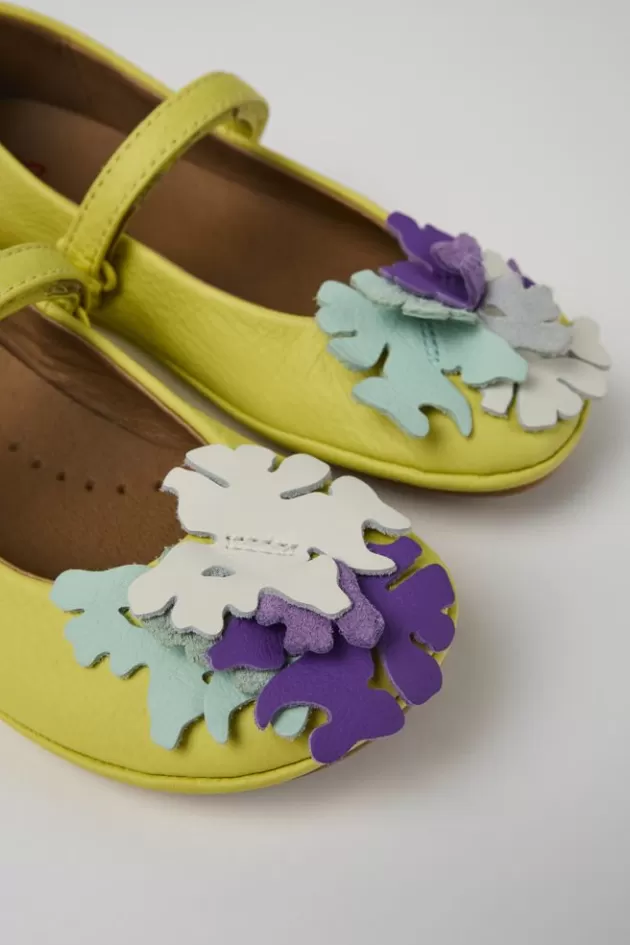 Clearance Camper Gele Leren Mary Jane-Schoenen