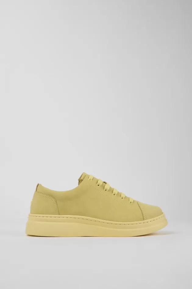 New Camper Gele Nubuck Damessneakers