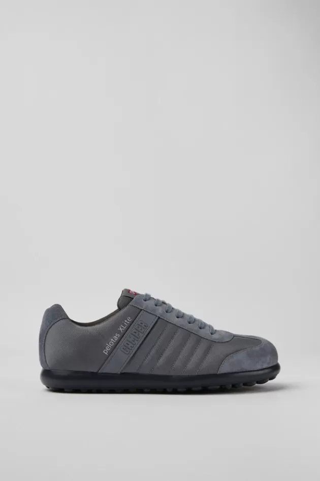 Shop Camper Grijze Herenschoenen Van Textiel En Nubuck
