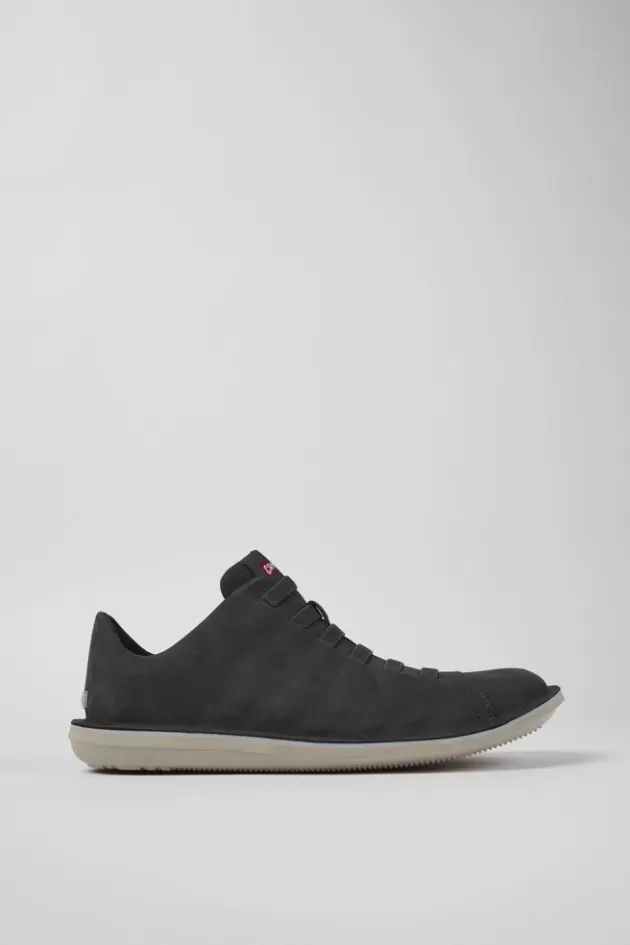 Best Camper Grijze Lage Nubuck Sneaker Voor Heren