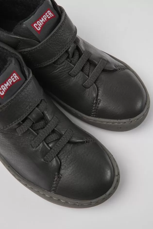 Shop Camper Grijze Leren Kinder-Enkelboots