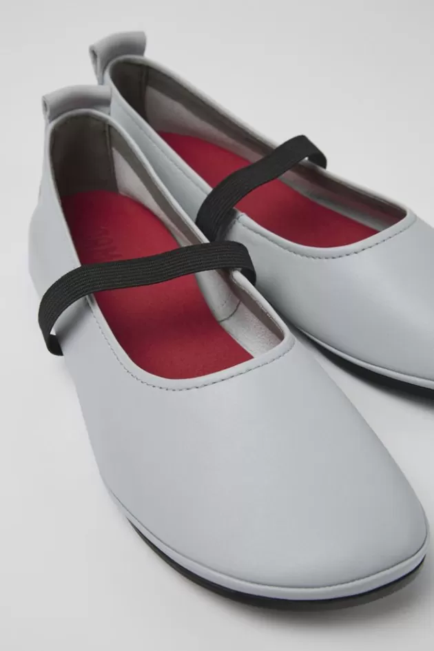Fashion Camper Grijze Leren Mary Jane-Schoenen Voor Dames